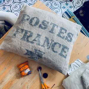 fabrication coussin toile de jute